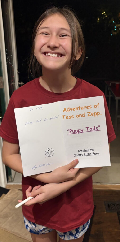 girl with autograph